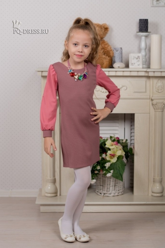 Платье нарядное для девочки арт. ИР-1408-Стразы, цвет коралл