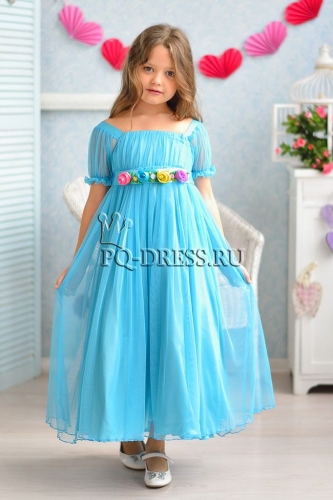Платье "Натали", цвет голубой