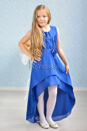 Платье нарядное для девочки арт. ИР-1413, цвет электрик