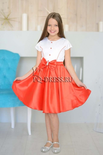 Платье нарядное для девочки арт. ИР-036-1, цвет красный