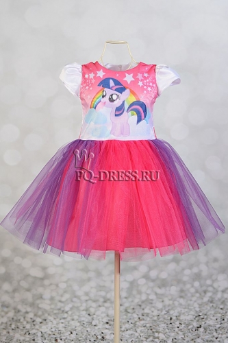 Платье нарядное для девочки арт. ИР-1619, цвет "Пони"