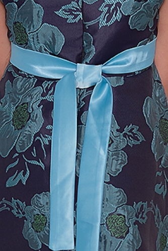 Платье арт.Ир-1601/Жаккард, цвет темно-синий/изумруд