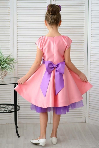Платье нарядное для девочки арт. ИР-1803, цвет розовый/сирень
