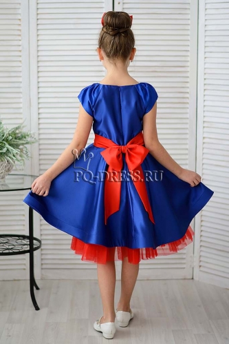 Платье нарядное для девочки арт. ИР-1803, цвет электрик/красный