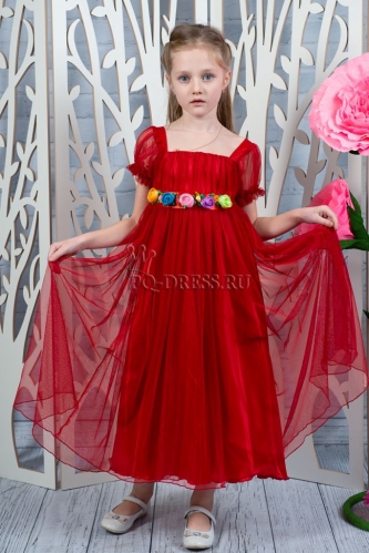 Платье "Натали", цвет темно-красный