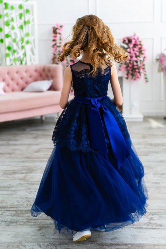 Платье "Золушка", цвет темно-синий