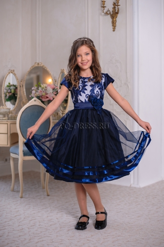 Платье арт.Ир-908, цвет темно-синий