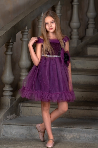 Платье арт.2116, цвет баклажан