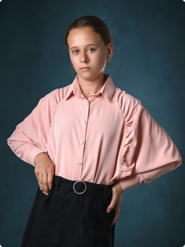 Школа | Блуза подростковая, цвет: персик